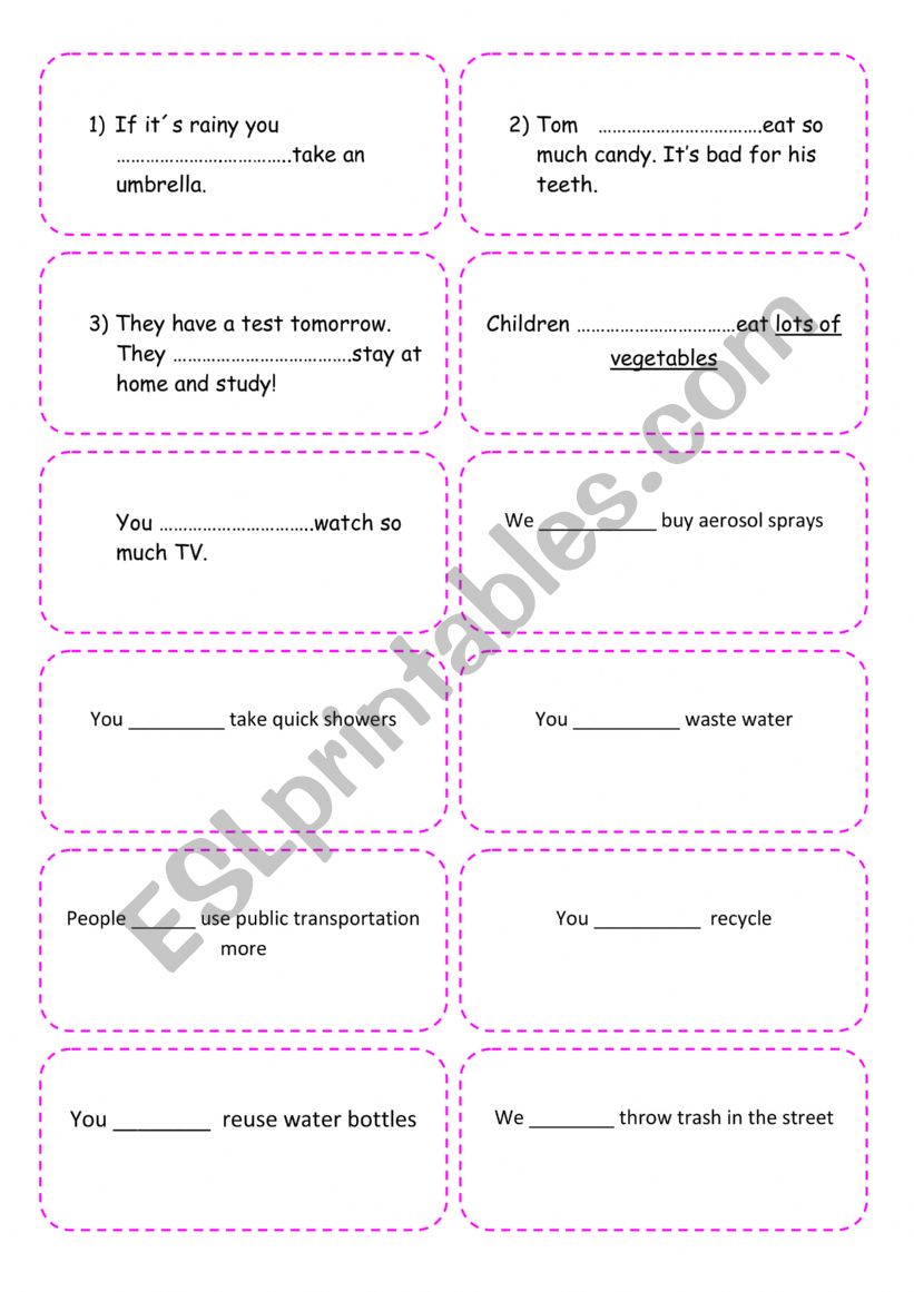 should   shouldn�t cards worksheet
