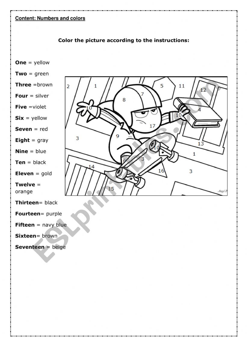 Numbers - part 2 of 2 worksheet