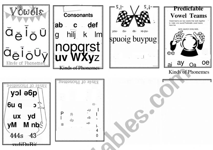 Phonics rules mini book worksheet