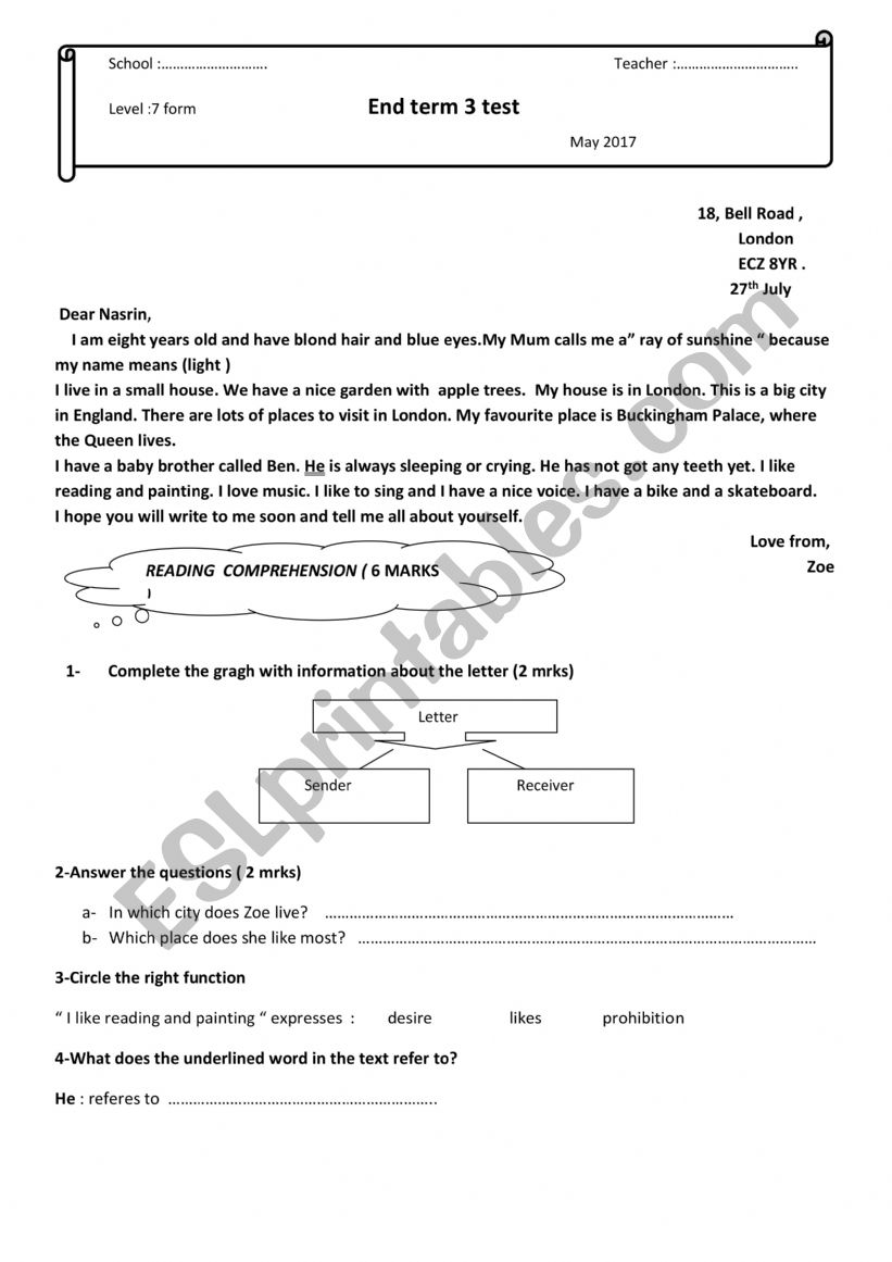 end term test 3 7 form worksheet