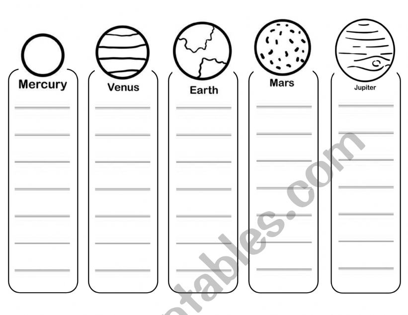 planets activity worksheet