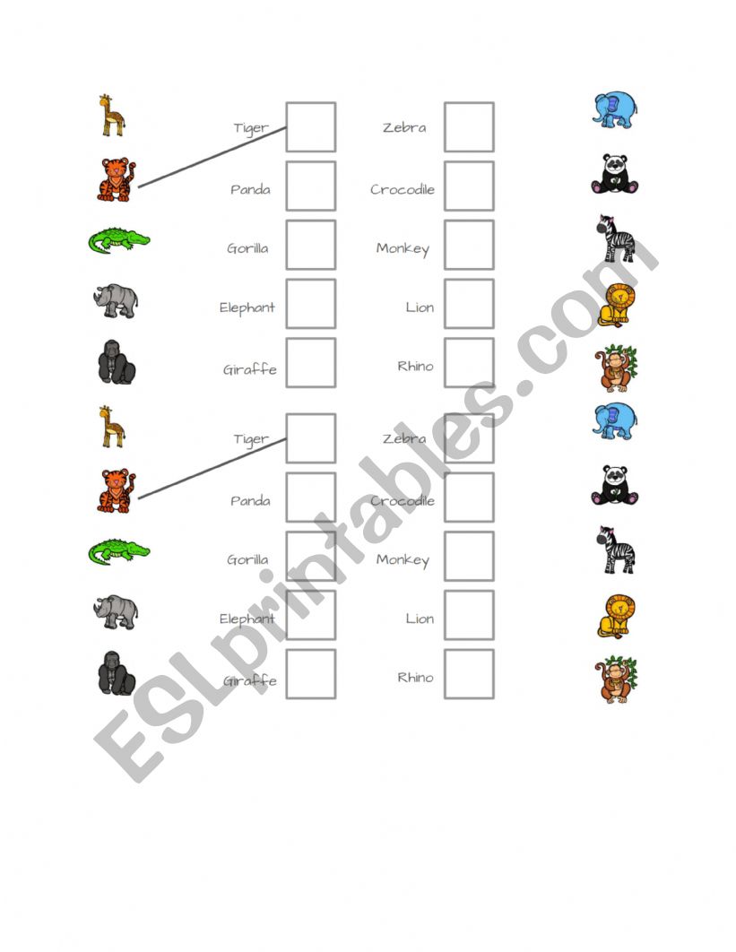 Zoo worksheet worksheet