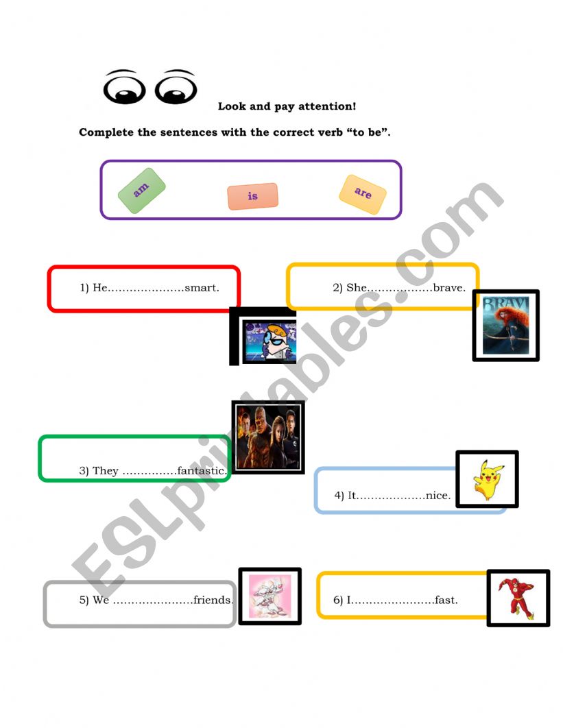 Verb to be worksheet