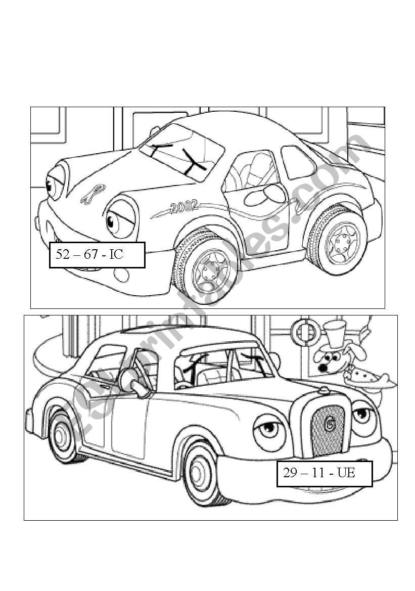 Cars registration worksheet