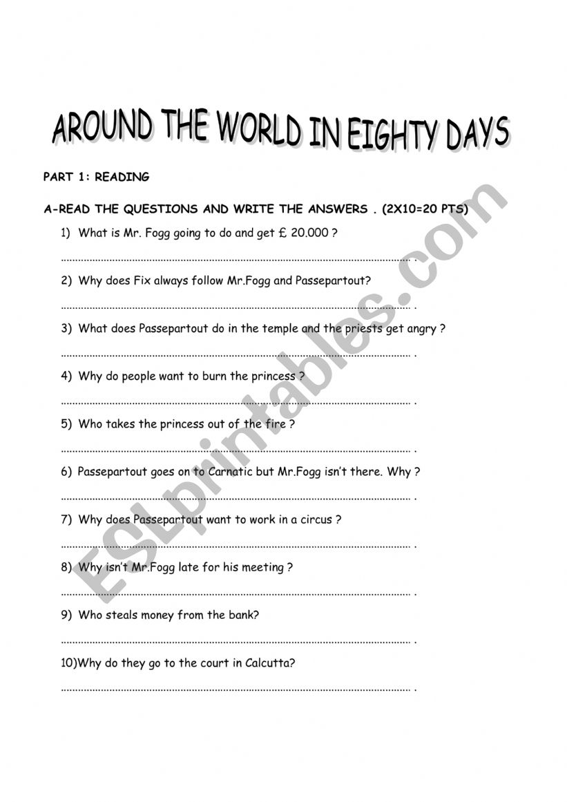 There is there are Around the world in 80 days
