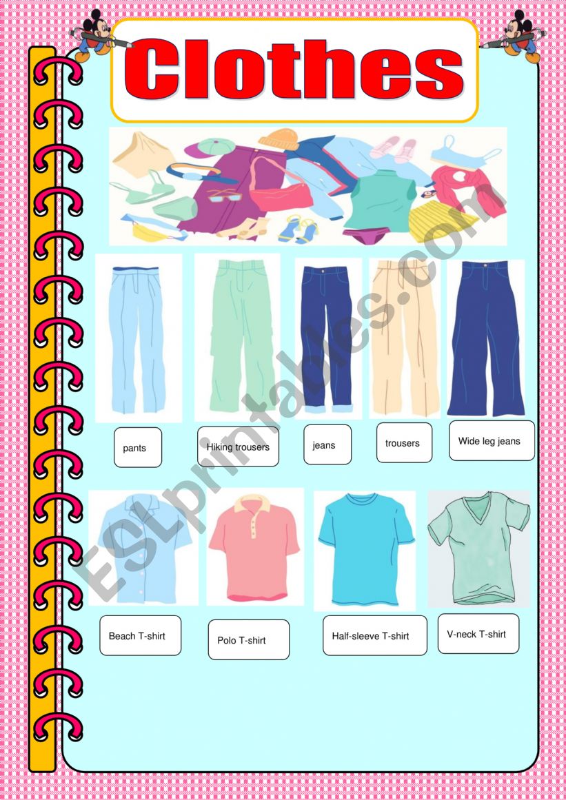 Learning Clothes Part 1  worksheet