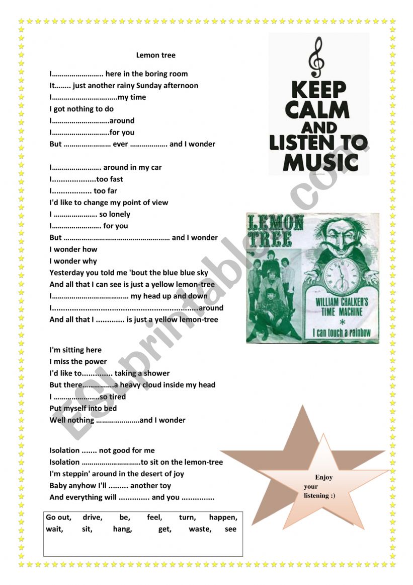 lemon tree worksheet