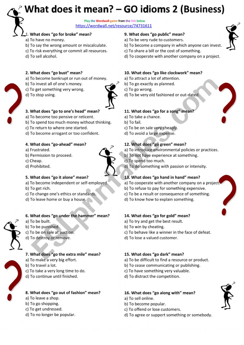 Business Idioms with 