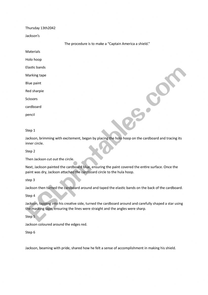 Iron Man cut and paste worksheet