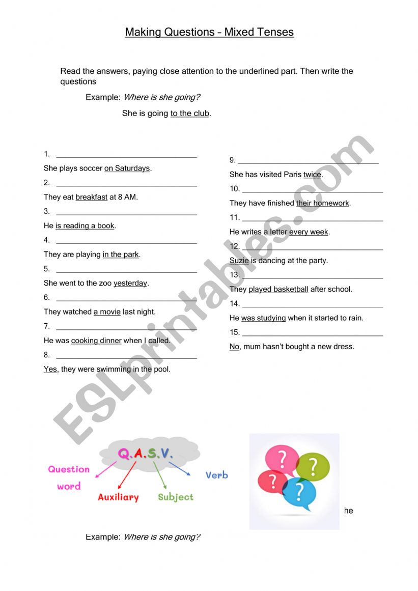 Making Questions - Mixed tenses