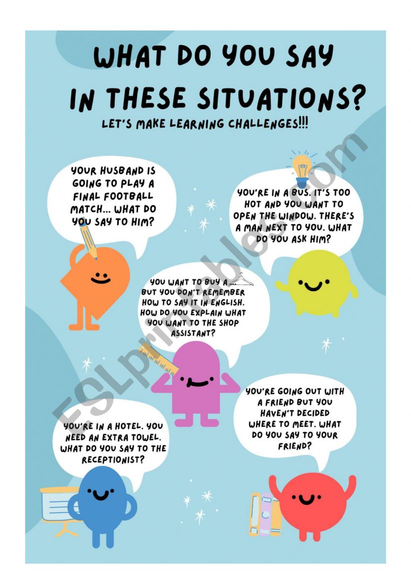 What do you say in these situations 1