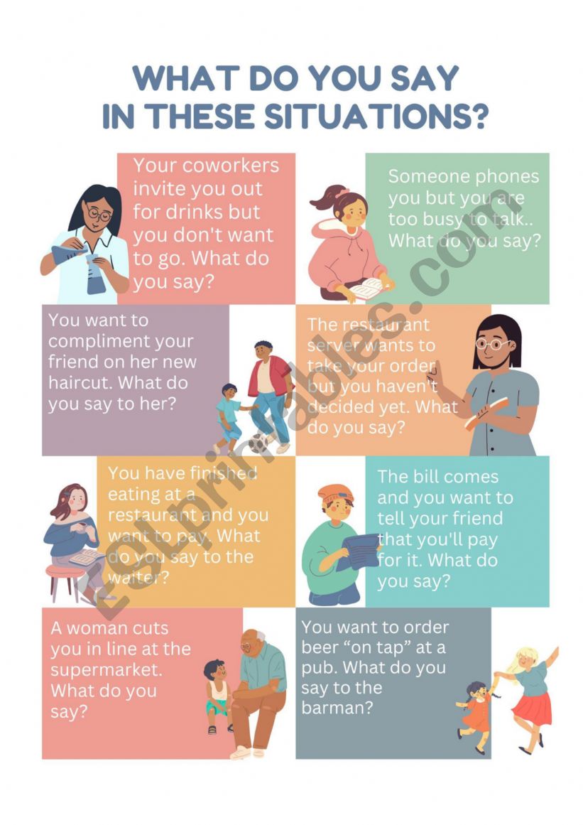 What do you say in these situations? 2
