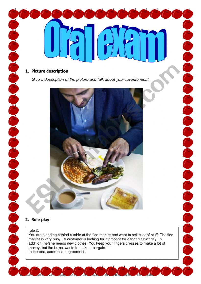 Picture description_Role play worksheet