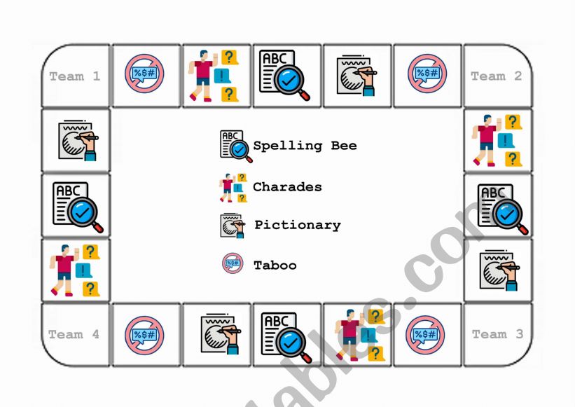 Vocabulary Board Game worksheet