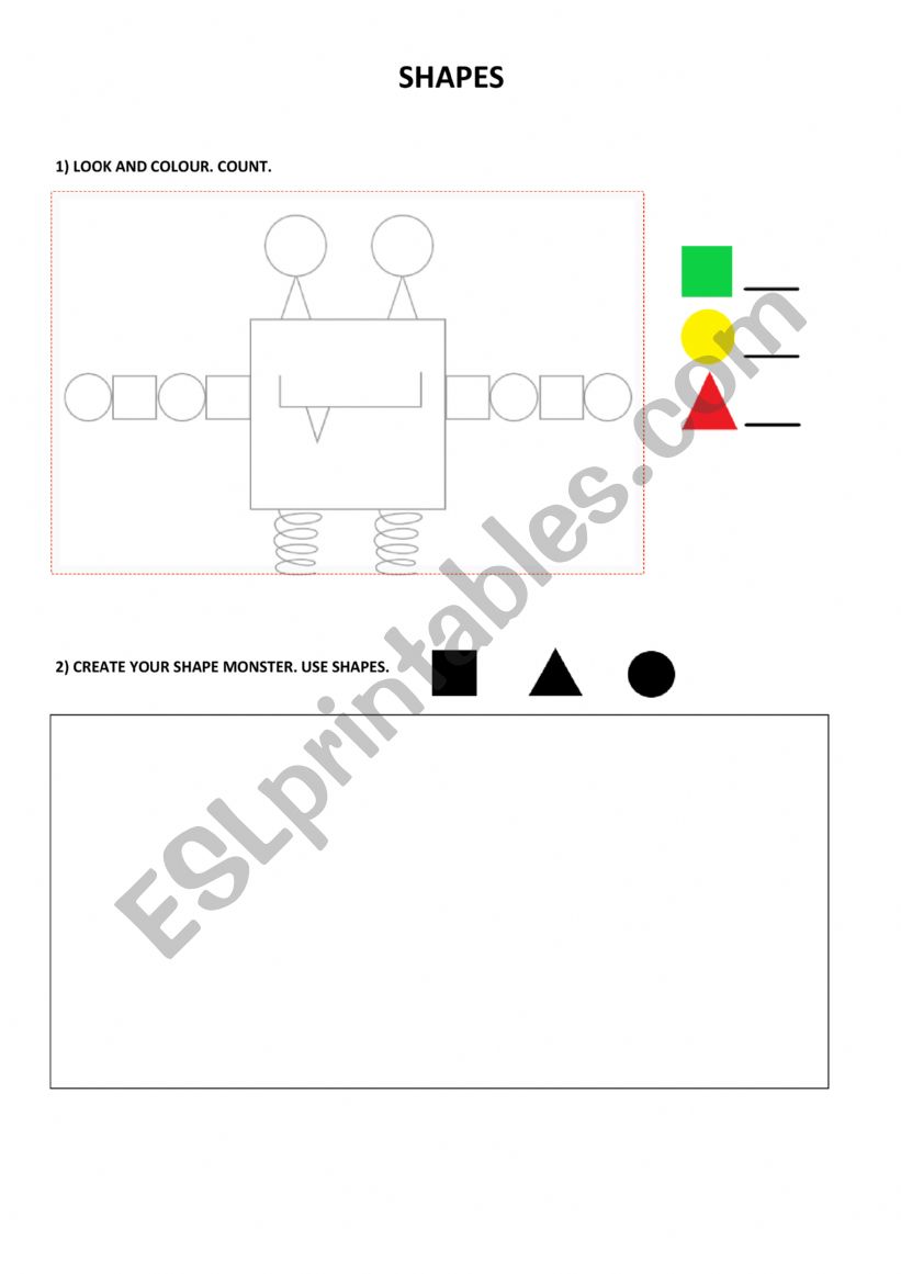 SHAPES worksheet