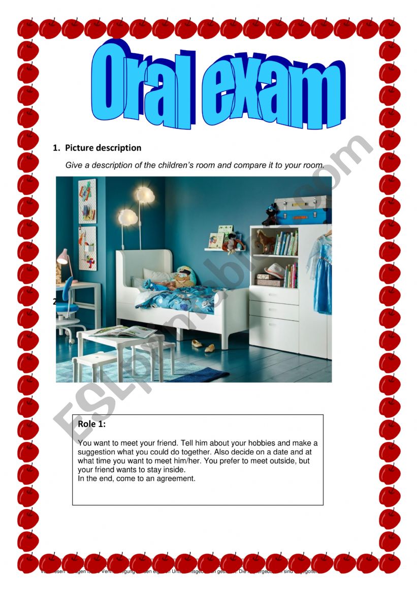 Picture description_Role play worksheet