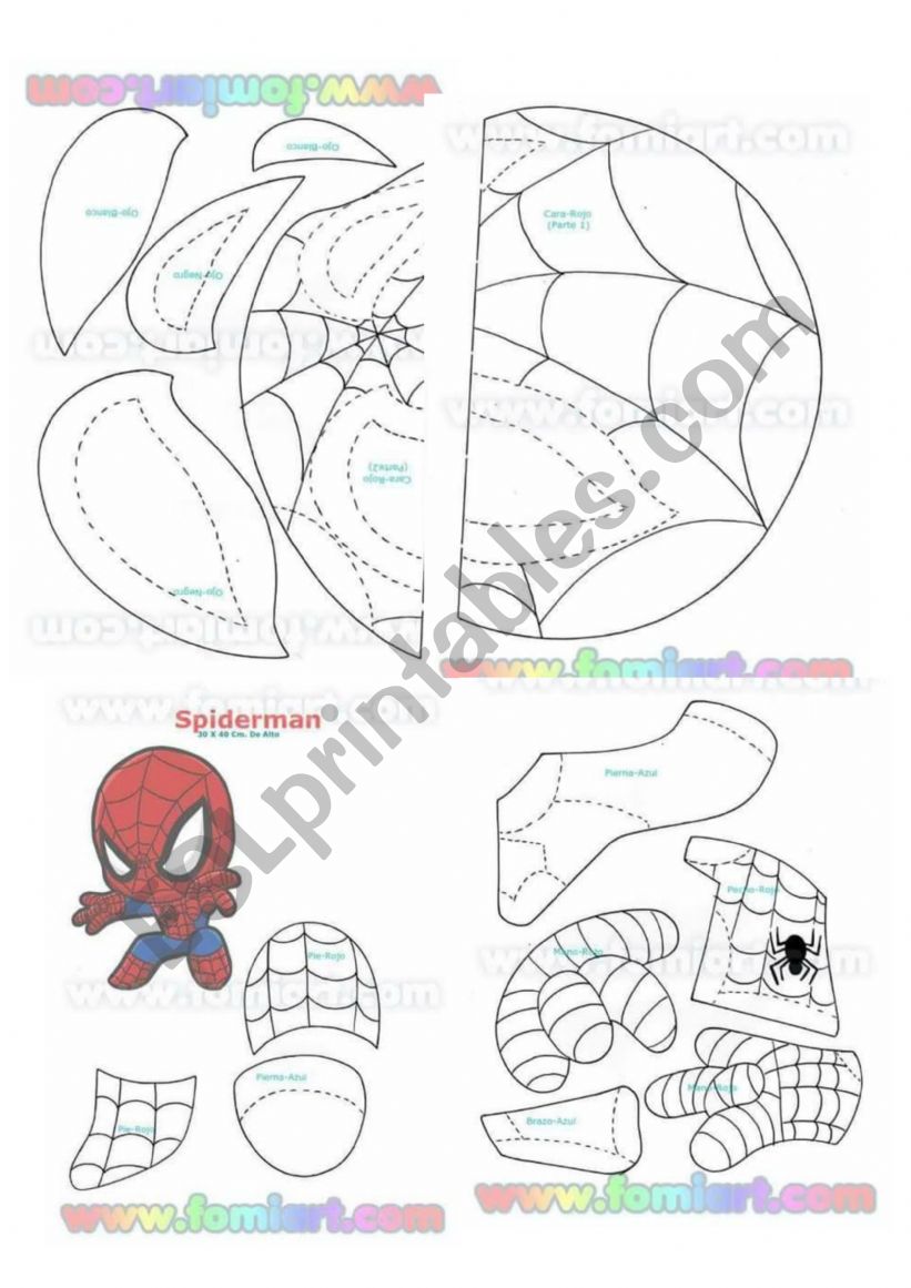 moldes muñecos worksheet