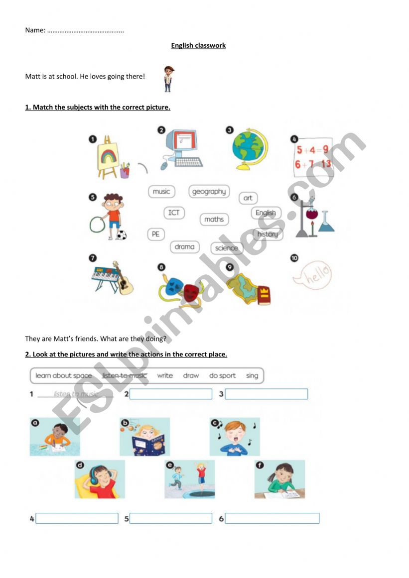 PRESENT CONTINUOUS worksheet