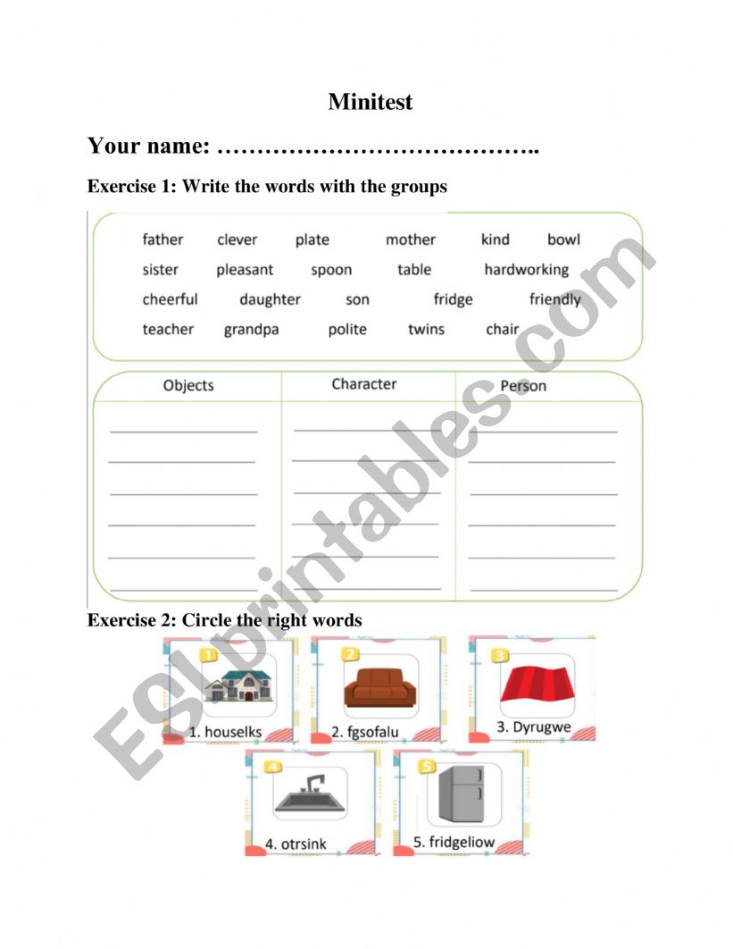 Trang worksheet