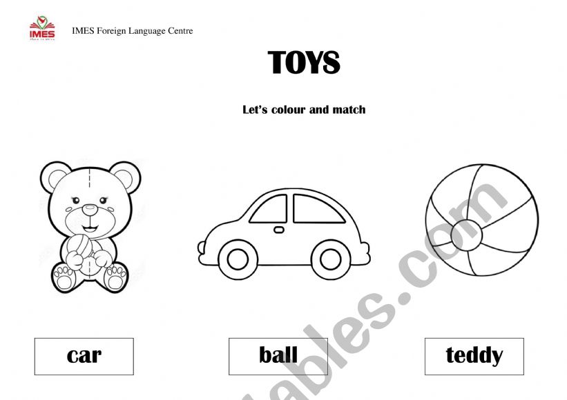 Toys worksheet