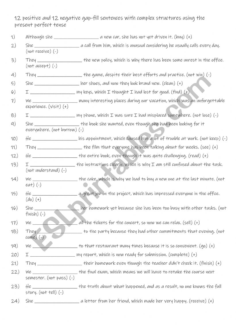 A2-B1 Present perfect practise