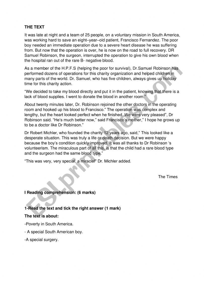 9 th form full test N3 worksheet