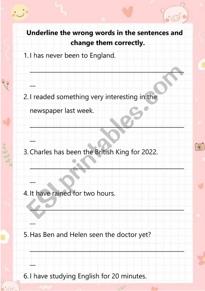 Error: Present Perfect & Past Simple