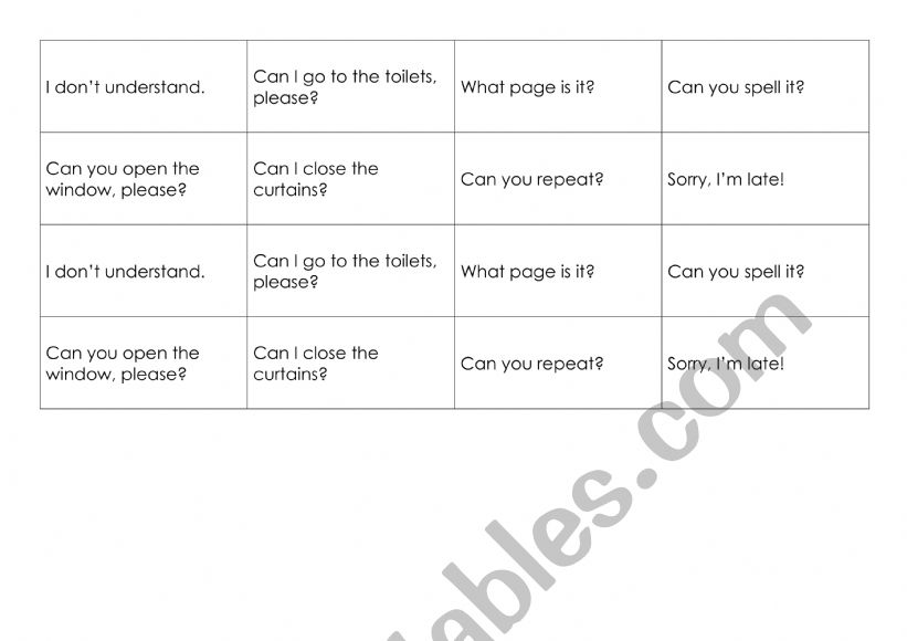 tiquettes tche finale worksheet