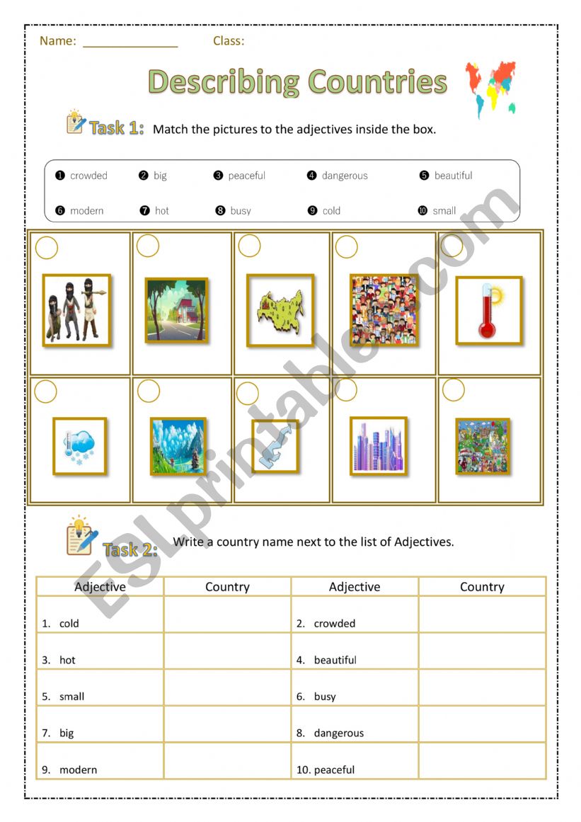 Countries and Nationalities worksheet