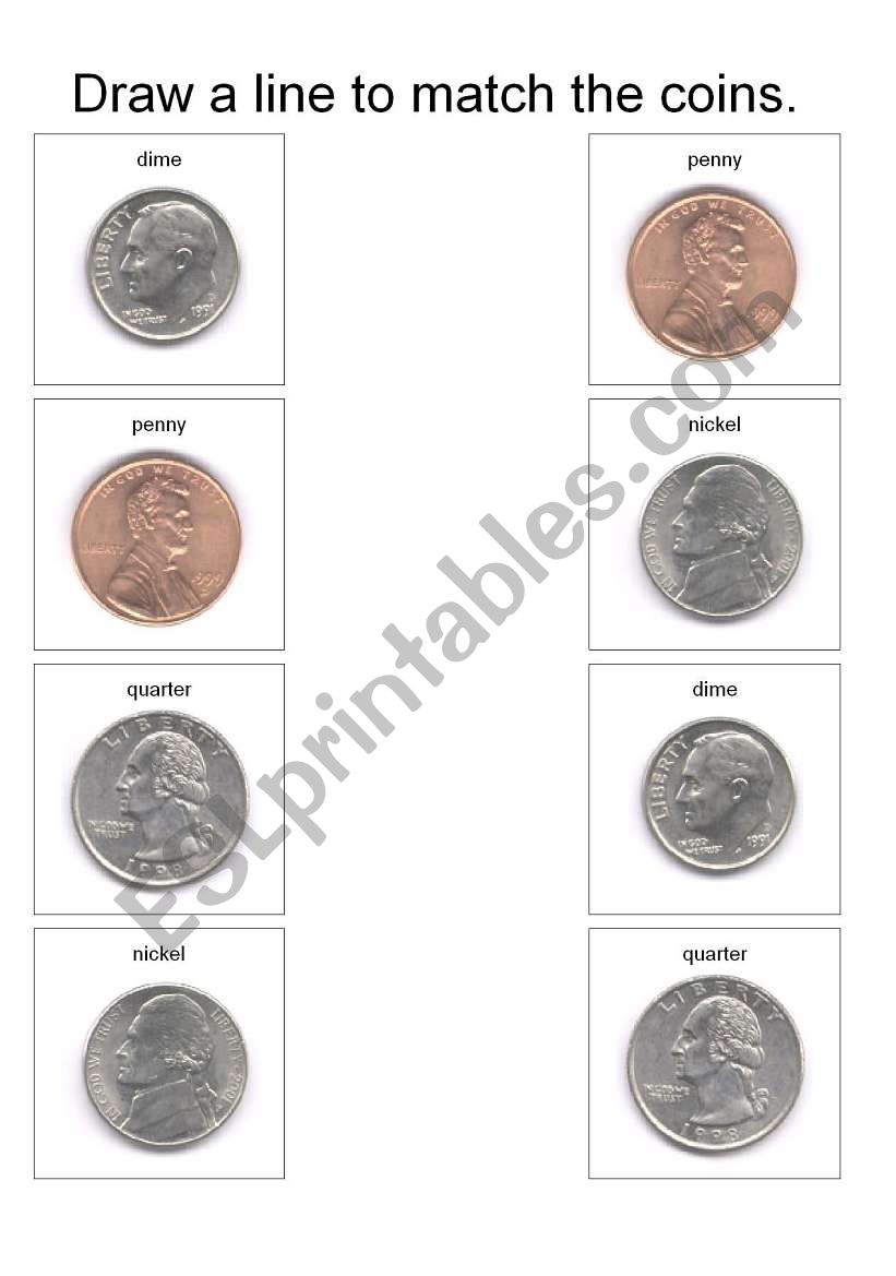 Coin Match worksheet