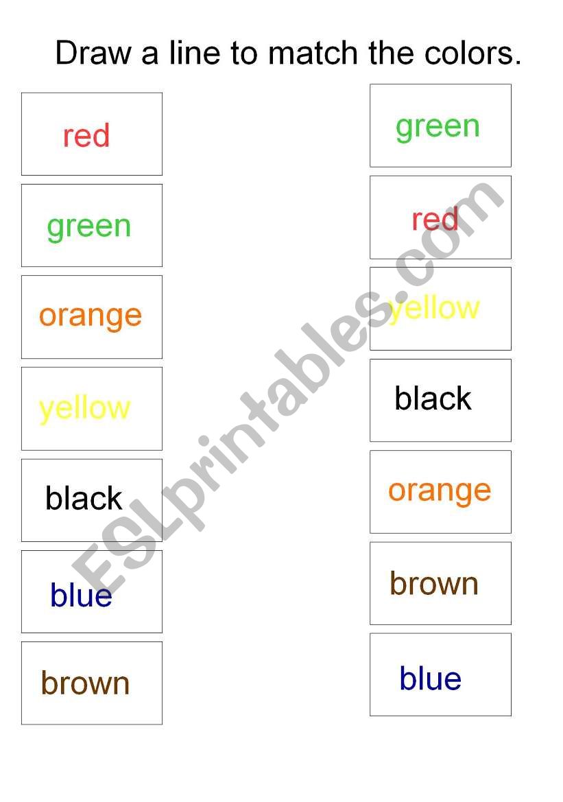 Color Match worksheet