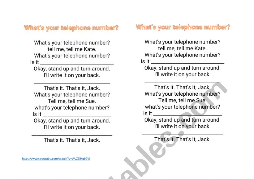 What�s your telephone number? What�s your telephone number?