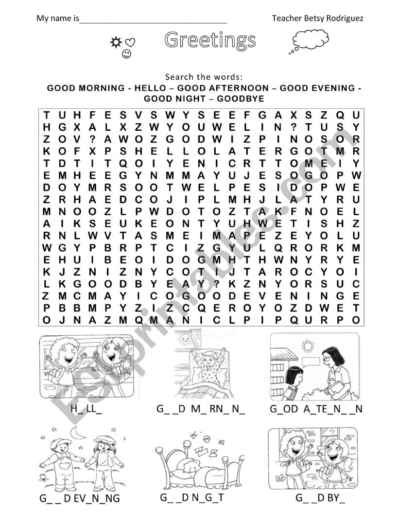 greetings puzzleword worksheet