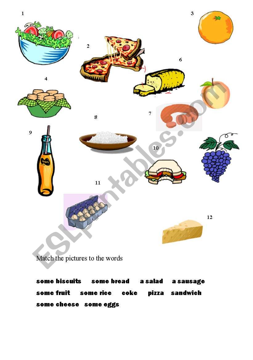 FOOD worksheet