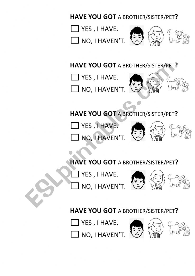 SPEAKING CARD  worksheet