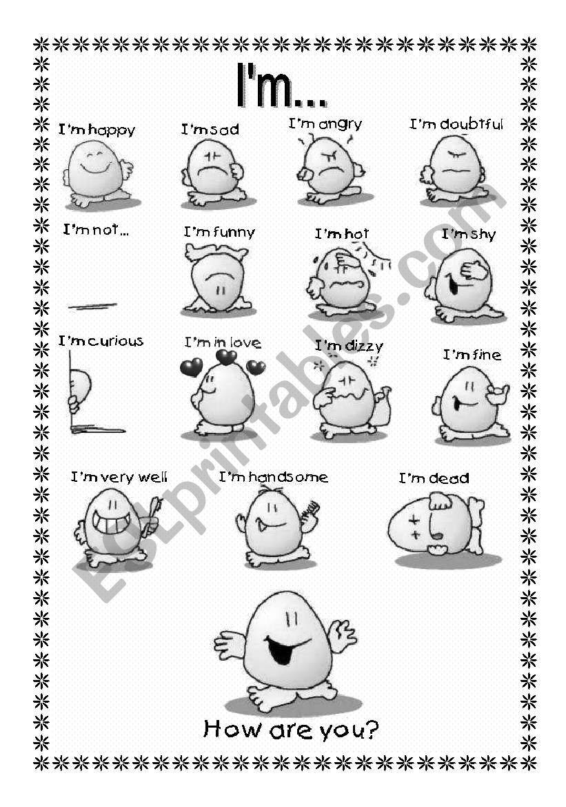 How are you? worksheet