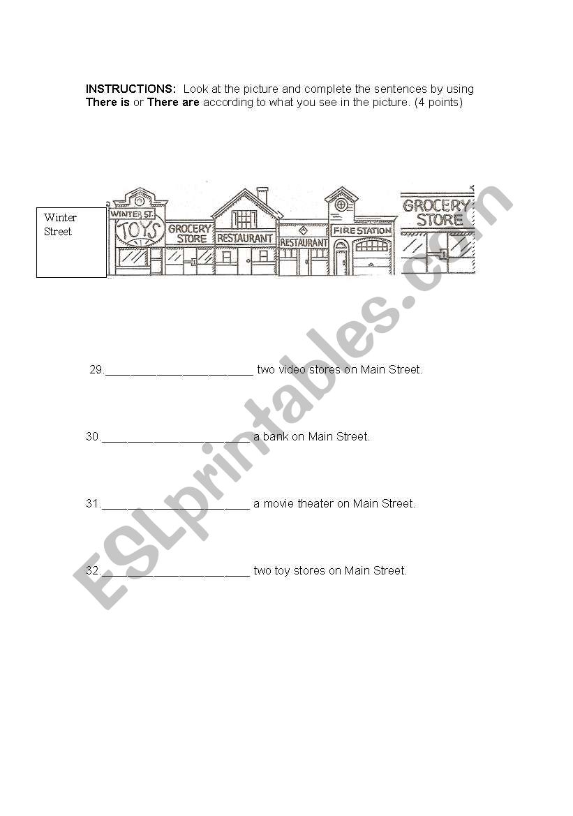  There is /are worksheet