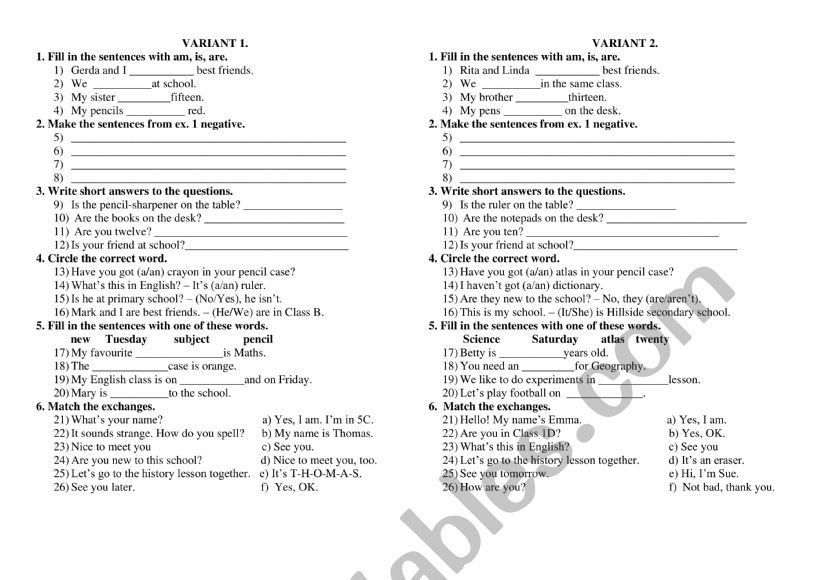 ddd worksheet