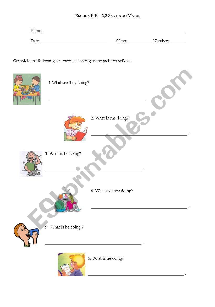 Actions Now worksheet