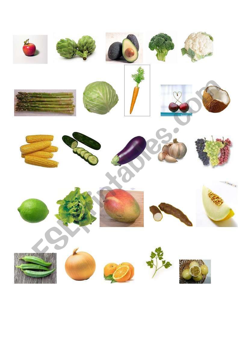Fruits and Vegetables Matching Game