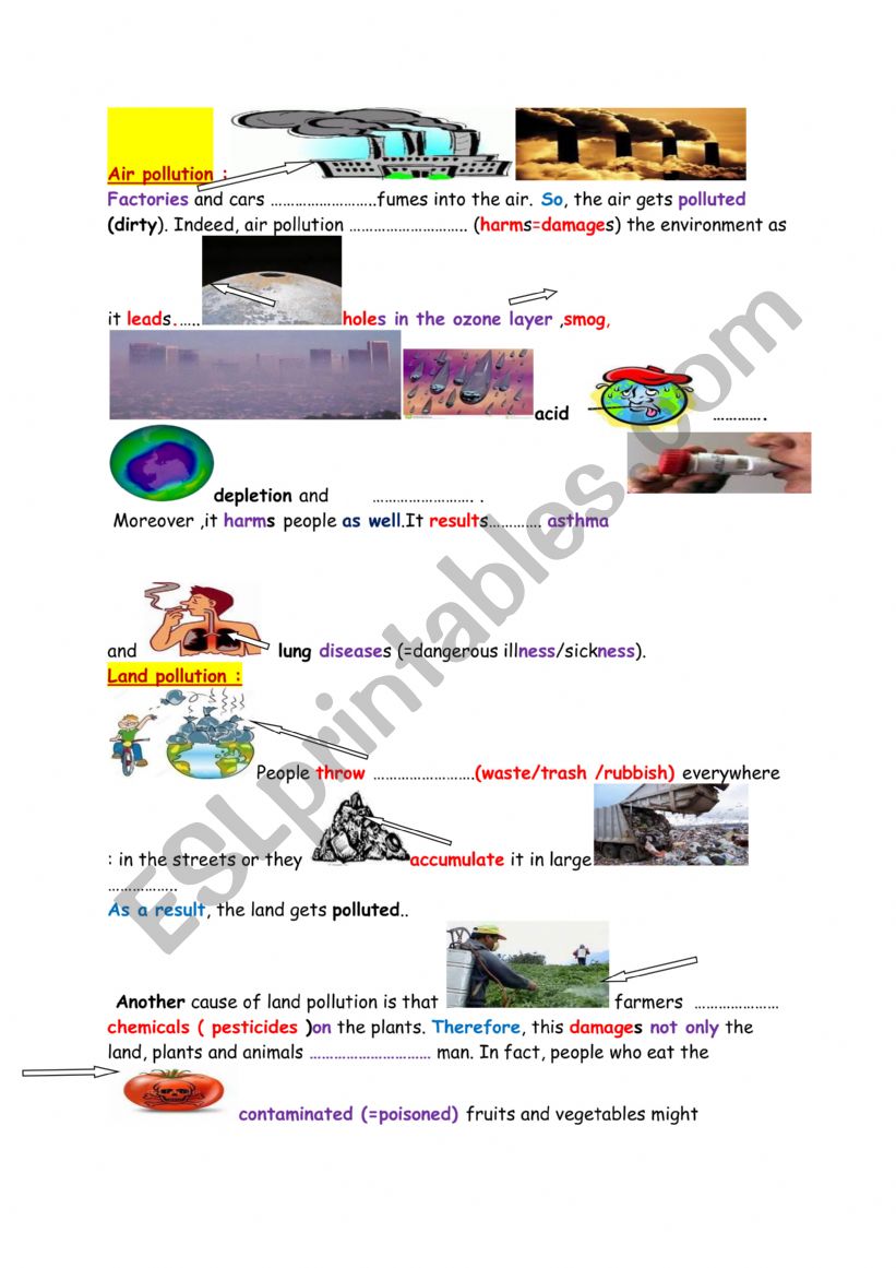 LESSON 1 Air and Land pollution