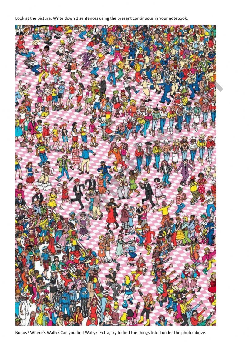 WhereÃ¯Â¿Â½s Wally present continuous
