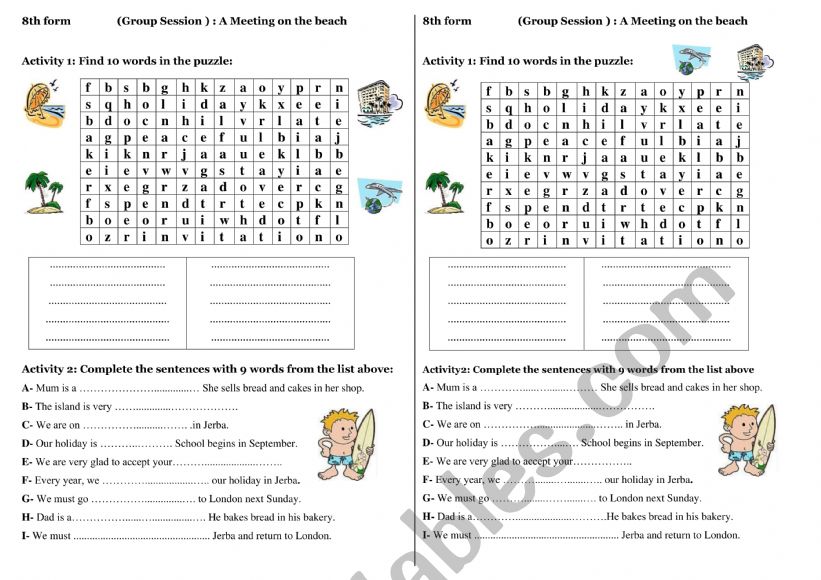 Chris meeting Imene worksheet