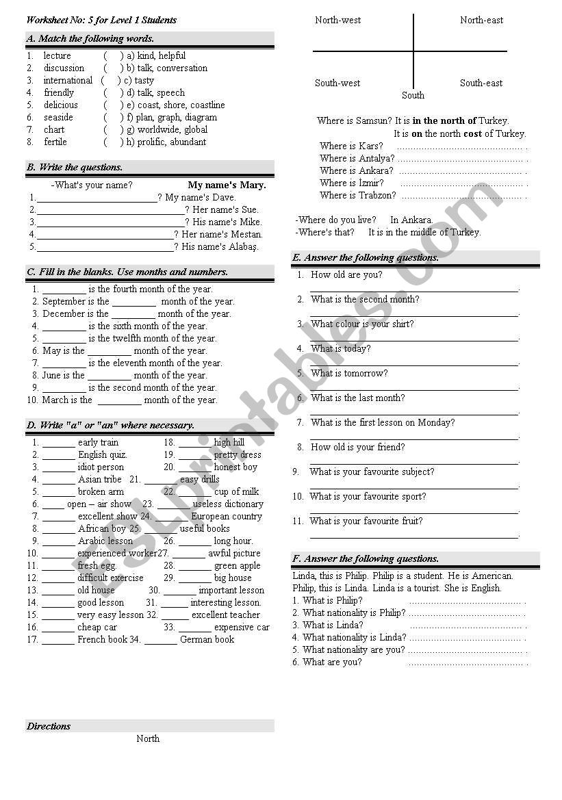 mixed worksheet for beginners worksheet