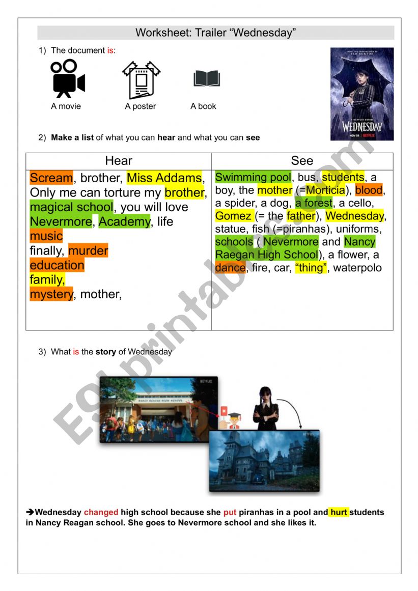 Worksheet Wednesday Netflix worksheet