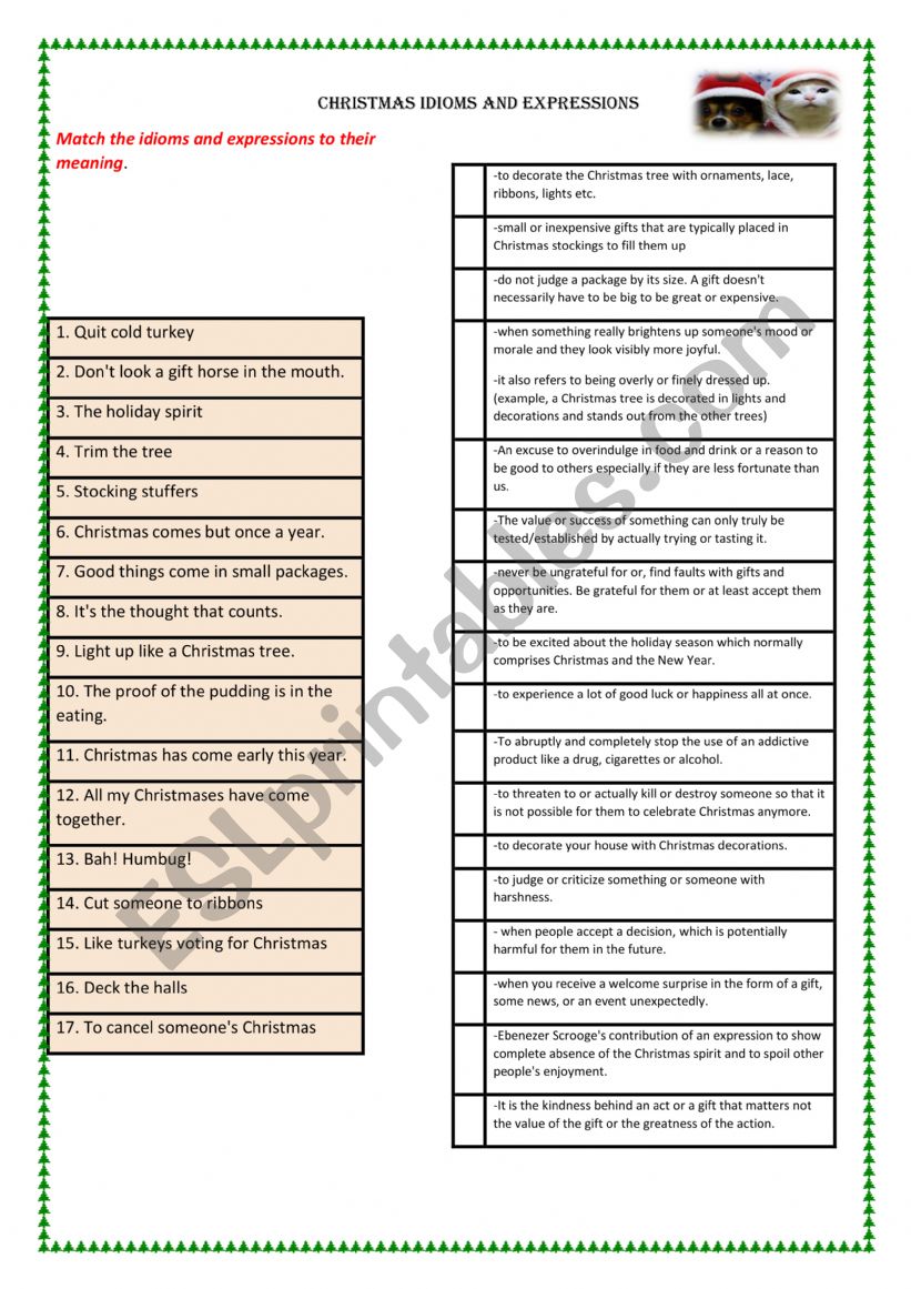 CHRISTMAS IDIOMS AND EXPRESSIONS