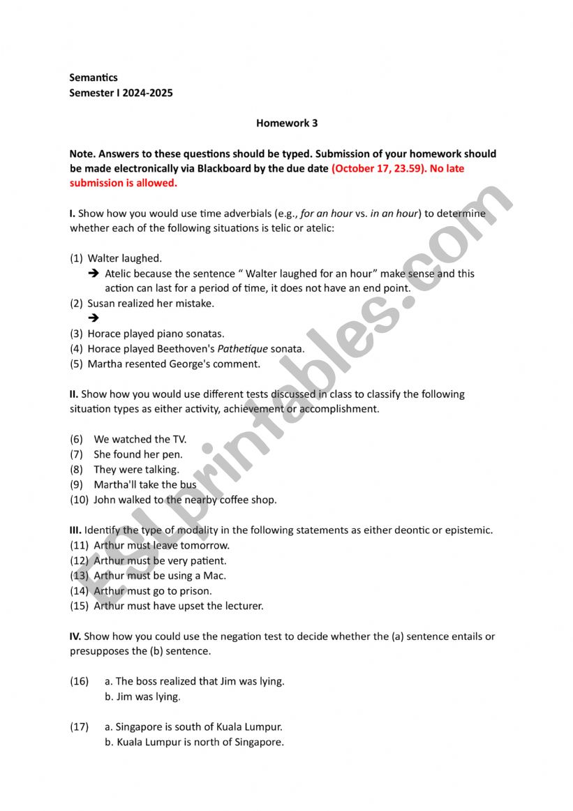 Semantics for College students