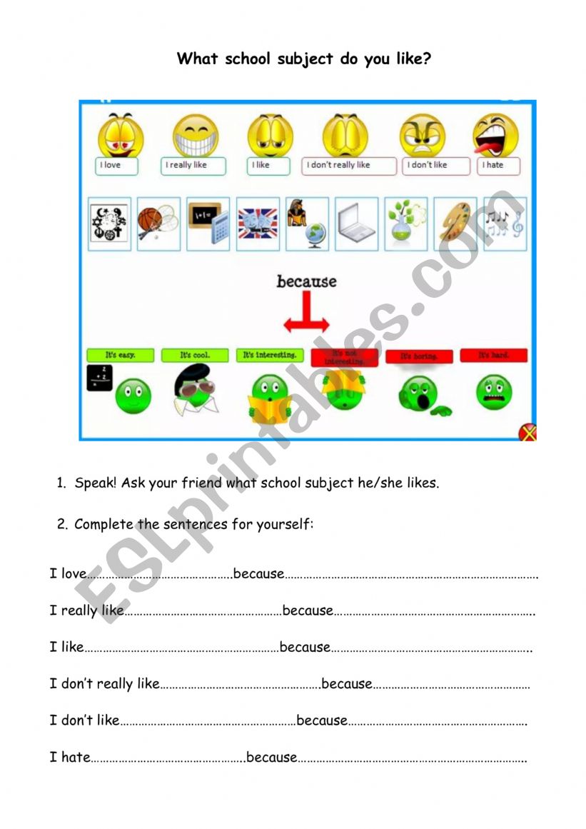 What school subject do you like?