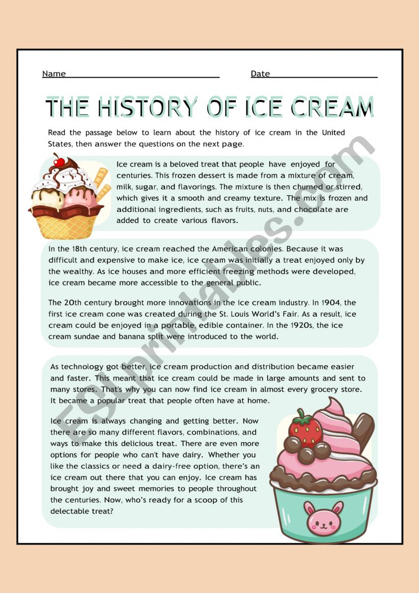 READING COMPREHENSION worksheet