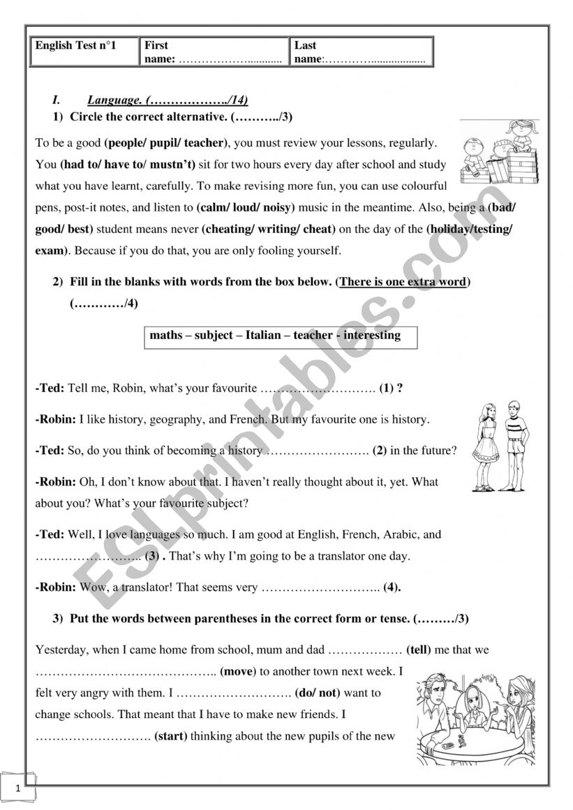 End of term 1  for 9th   language and writing about violence 